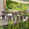 Moderne Sitzgruppe in Holz (Robinie) für Terrasse und Garten