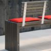 Gartenbank TAVOLA in Vollholz / Robinie mit steckbaren Rückenlehnen