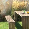 Moderne Sitzbank und Gartentisch TAVOLA von WALLI Gartenmöbel in Holz (Akazie / Robinie)