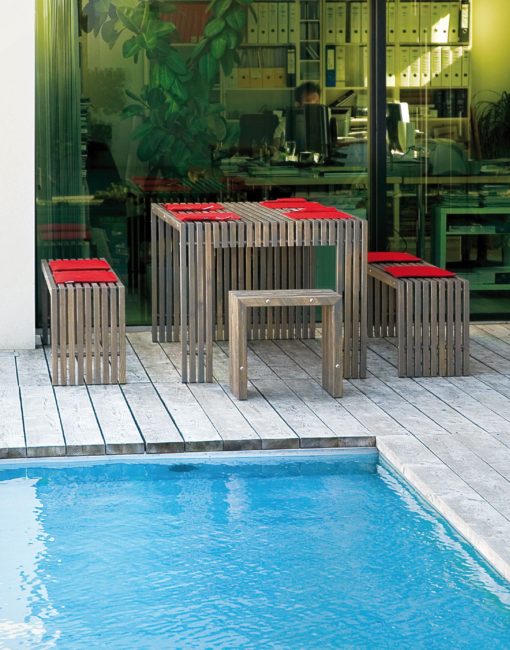 Tavola moderne Design Garten-Sitzgruppe aus massivem Holz