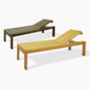 Gartenliege / Outdoor-Sonnenliege TAVOLA aus massivem Holz (Akazie / Robine)