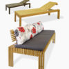 Gartensofa TAVOLA aus massivem Holz: Gartenliege und Outdoor-Sofa zugleich – mit einer steckbaren Rückenlehne