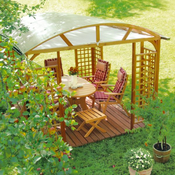Pavillon WALLI Wohnraum Garten