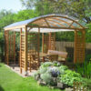 Lauschiger Garten-Pavillon aus Lärche mit Sitzgruppe Atrium aus heimischem Holz