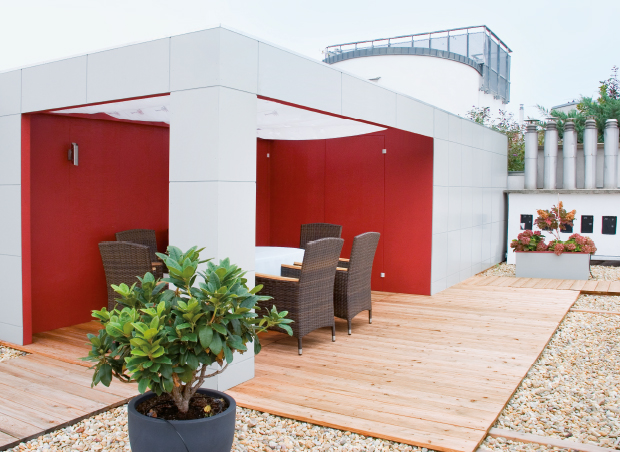 Pavillon Box mit Abstellraum