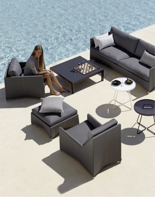 Design Sofagruppe aus Textilene: Lounge-Serie Diamond von Cane-line bei WALLI Gartenmöbel