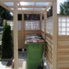 Pergola mit Überdachung und Dichtwand als Sichtschutz / Zaun in Lärche in individueller Ausführung