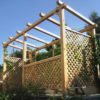 Lauschige Pergola / Gartenlaube mit Rankgitter zum Bewachsen nach Maß vom Gartentischler WALLI aus Niederösterreich