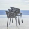 Stapelbarer Outdoor-Stuhl Moments mit Textil-Geflecht von Cane-line bei WALLI