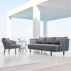 3-Sitzersofa und Lounge Chair Moments – exklusive Gartenmöbel von Cane-line bei WALLI