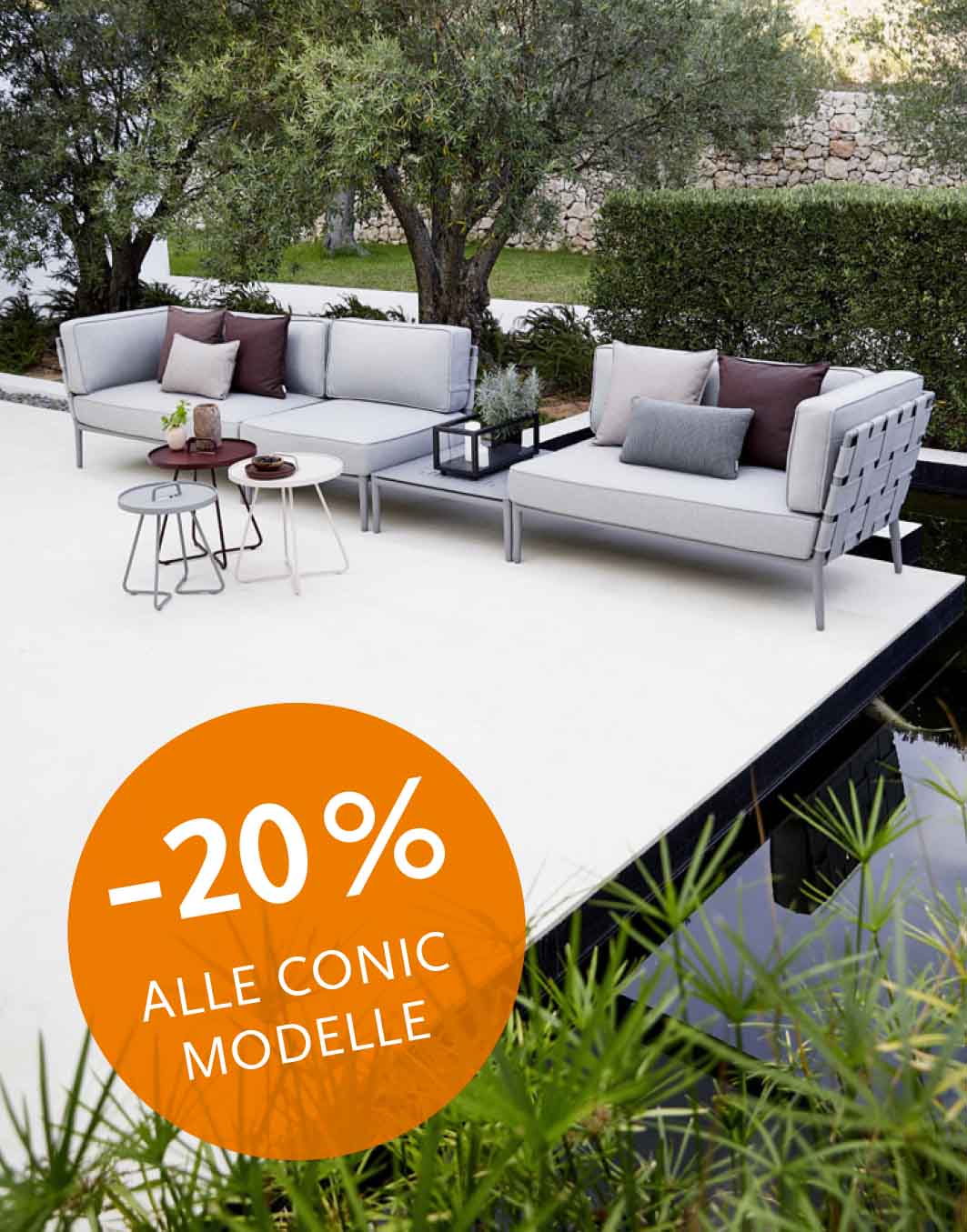 Conic Modulsofa von Cane-line | WALLI Gartenmöbel Online Shop