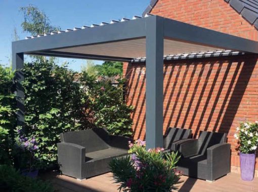 Lamellendach aus Aluminium Lamelloline – modernes Design, präzise Montage – WALLI Wohnraum Garten