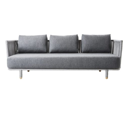 Moments 3-Sitzer Sofa, inkl. Grey Kissensatz