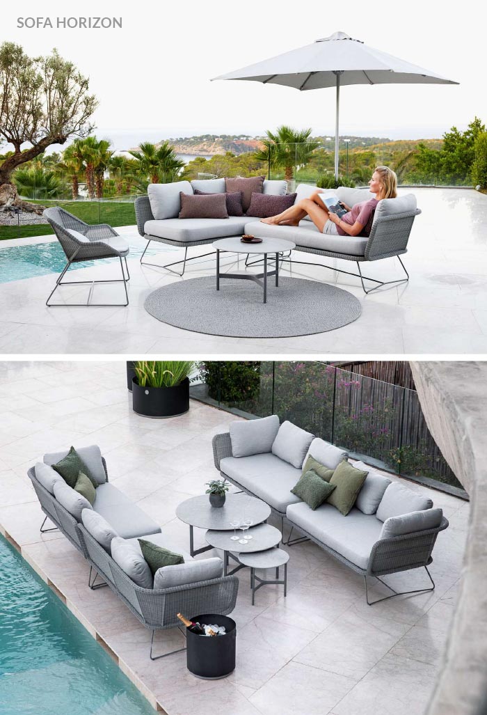 Loungesofa Horizon Cane-line bei WALLI Gartenmöbel